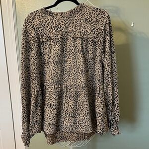 Elegant Animal Print Women's Blouse